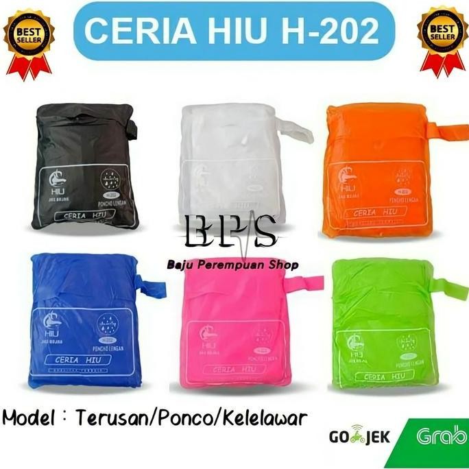 COD Jas Hujan Ponco Ceria Hiu 202/Jas Hujan Elmondo Ponco Poncho Lengan