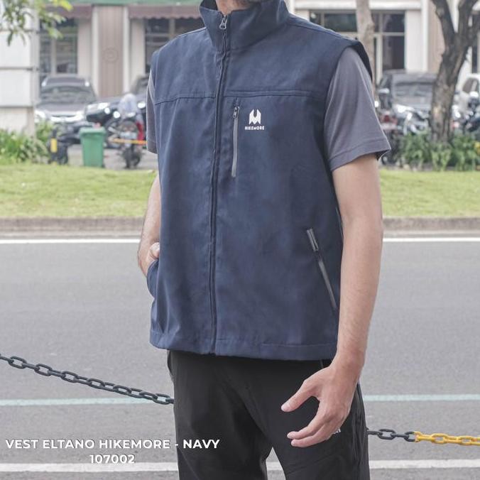 Hikemore Eltano Vest Pria Rompi Motor Tebal Touring Original Vest Outdoor Logo Casual