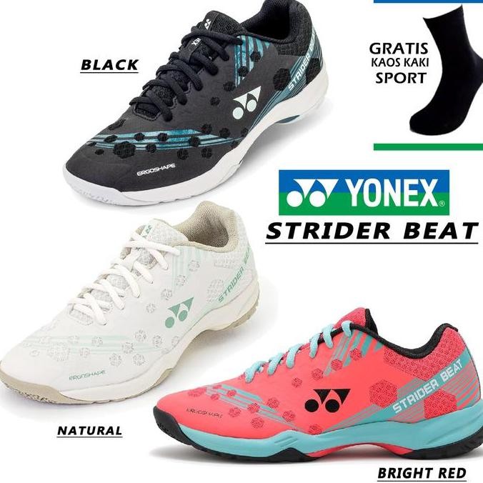 Sepatu Badminton Yonex Power Cushion Strider Beat  SHBSB1 EX Original Gratis Kaos Kaki - Yonex Strid