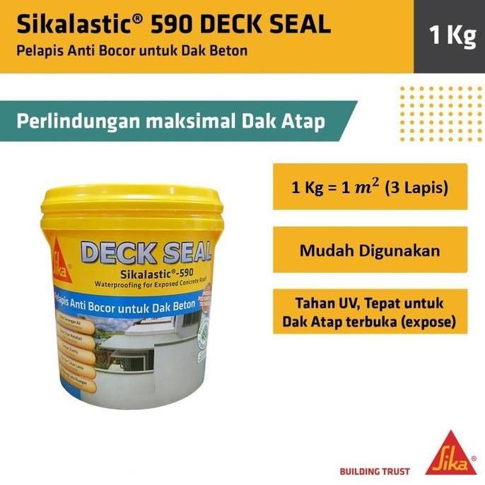 BR Deck Seal Sikalastic 590 Waterproofing Anti Bocor Dak Beton Atap 1Kg