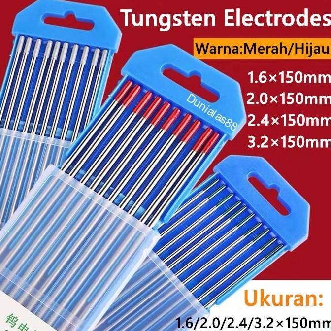 tungsten argon tungsten tig kawat las tungsten electrodes utk mesinlas