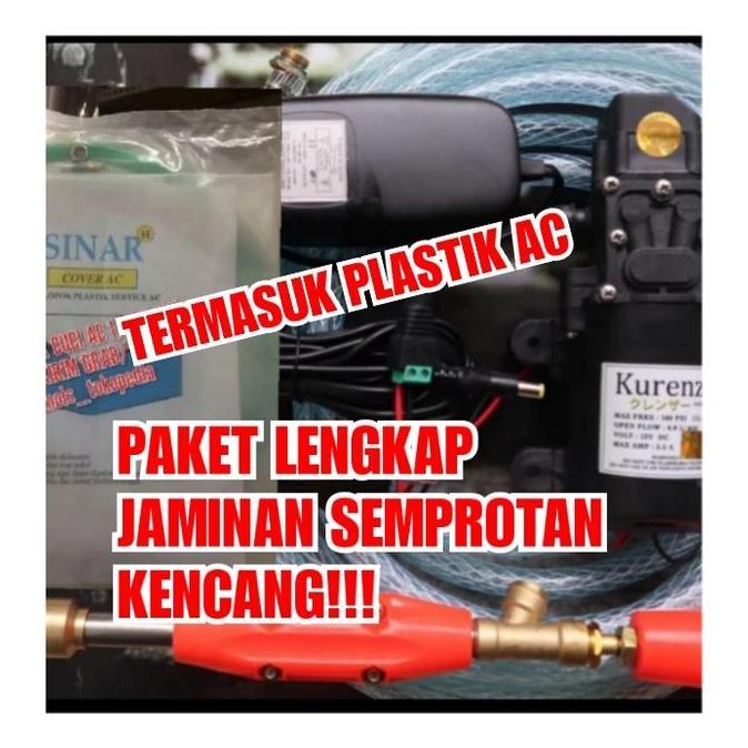PAKET POMPA CUCI MOTOR LENGKAP + PLASTIK CUCI AC