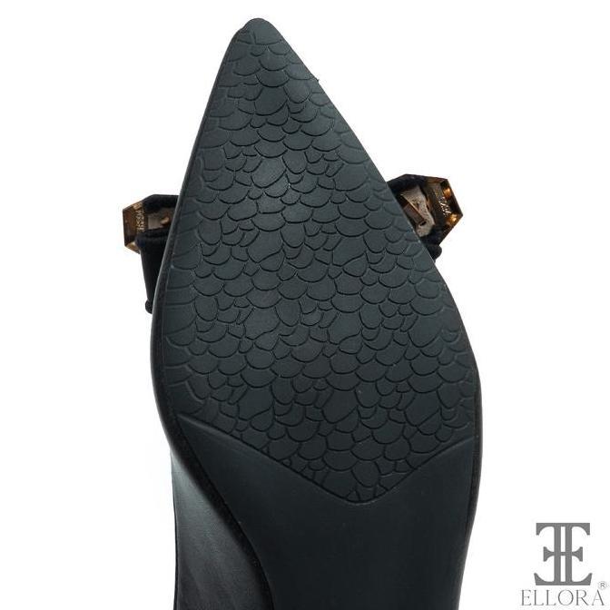 Sho- Ellora El-6675 Sepatu Nita Hak Chunky Heels 3Cm Slingback Pansus Tali Belakang Sport Pita