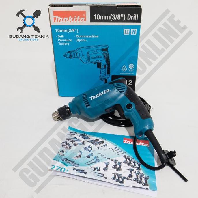 OVIROWA Mesin Bor tangan 10mm Makita 6412 - Mesin Bor Listrik 10mm - Mesin Bor MAKITA