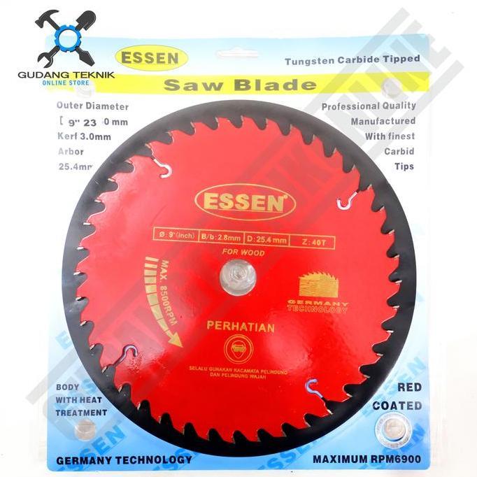 MAYABIGS Mata Pisau KAYU Circular Saw ESSEN 9" 40T 60T Circular Saw Blade