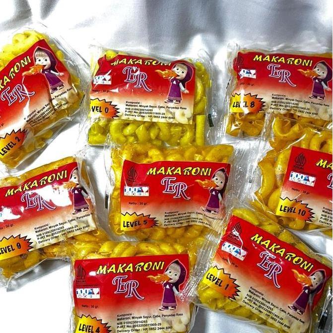 Foolix- Makaroni Er Marsha - Makaroni Level - Makaroni Pedas Gurih - Paket Hemat Isi 1