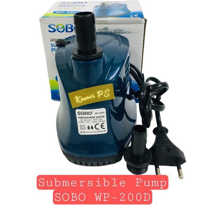 SOBO WP 200D Submersible Pump 200D Pompa Air Celup Aquarium Kolam Ikan