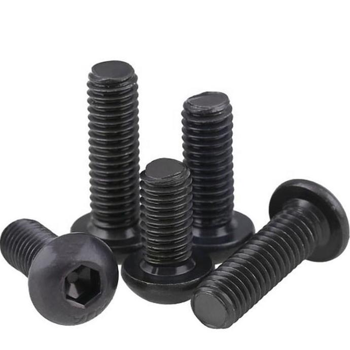 BAUT BUTTON M3 X 45 KUNCI L 2 BAUT PAYUNG STAINLESS 304 HITAM CD99
