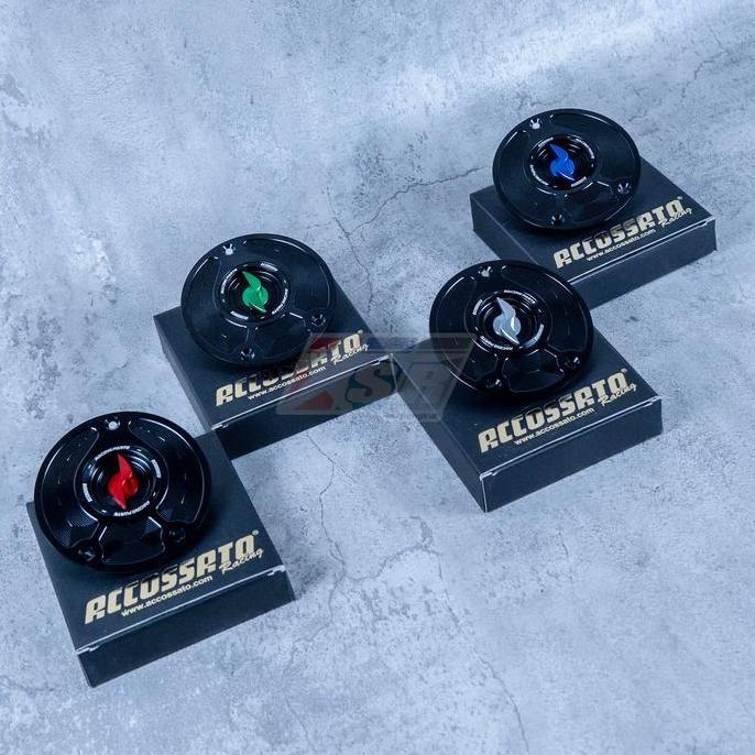HARGA DISC - Tutup Tangki Fuel Cap Accossato Kawasaki Z800 ER6N Versys 650 old ZX6R ZX636 13-17 Vers