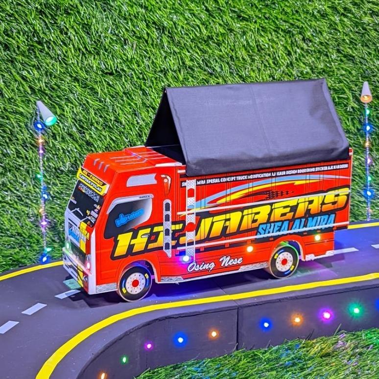 Promo Murah Miniatur Truk Oleng Full Variasi Lampu Dan Terpal Miniatur Truk Oleng Miniatur Truk Lamp