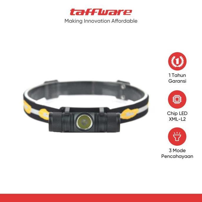TAFFLED SENTER KEPALA HEADLAMP HEADLIGHT LED XML-L2 800 LUMENS - D10-GCU2