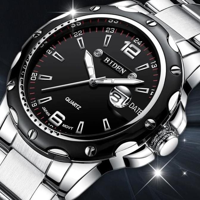 Watch- Jam Tangan Biden Fashion Pria Analog Pita Jala Bisnis