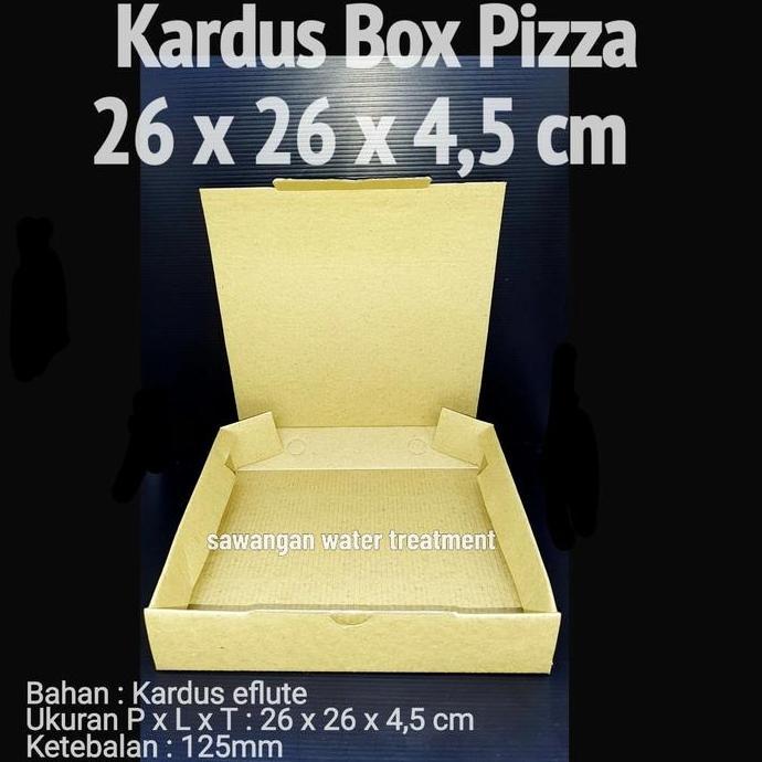 Waze- Kardus Box Pizza 26 X 26 X 4,5 Cm Isi 10 Pcs / Kardus Box Pizza 26 Cm