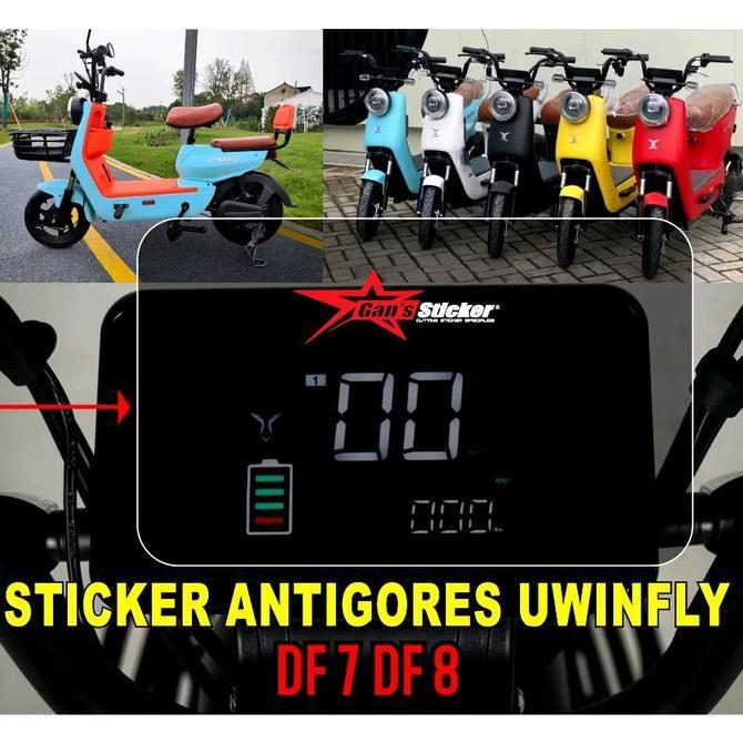 STIKER ANTIGORES SPEDOMETER SEPEDA LISTRIK U WINFLY DF6/DF7 OUTDOOR