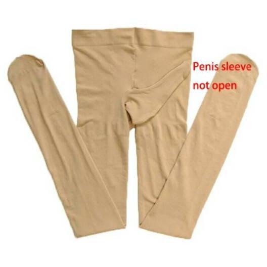 Pantyhose Pria Tebal 120D Dengan Sarung Kemaluan