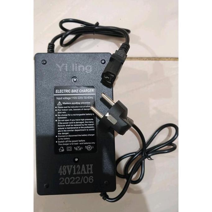 CHARGER AKI BATTERY SEPEDA LISTRIK 48V 12AH SELIS MURAI UNITY ANTELOPE