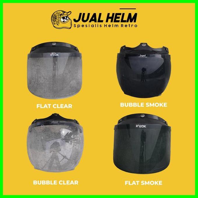 Metz- Helm Cargloss Retro+Kaca Injak Flat (Cargloss Helm / Bogo / Vespa)