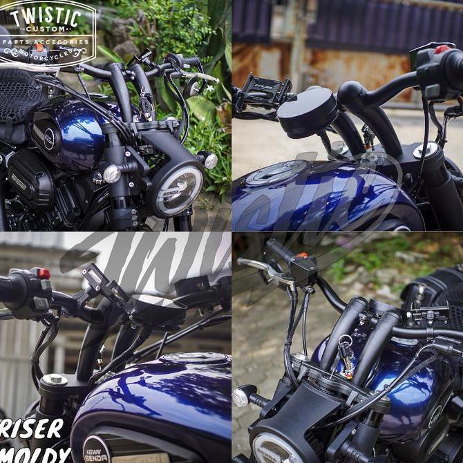 * Raiser Riser Peninggi Stang Motor Custom Moldy Chopper Bobber Benelli *