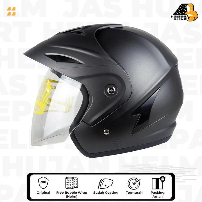 Helm Ukuran Besar Xl Xxl Gunmetal Doff