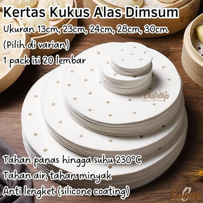 Box- Kertas Dimsum Paper Ksb 28 Alas Kukus Steam Bakpao Siomay Anti Lengket