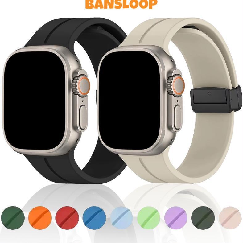 Original Soft Silicone Strap For Apple Watch Iwatch Ultra 3 2 Series 11 10 9 8 7 6 5 4 Se 3 2 49 46 