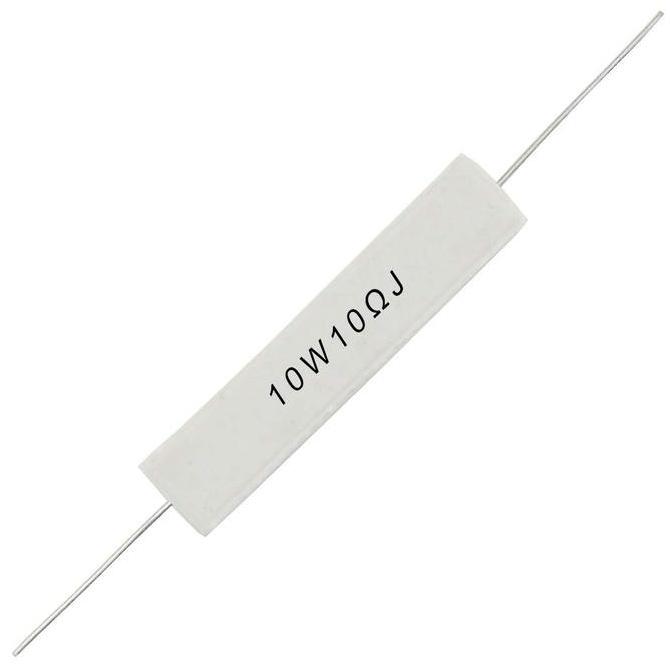SC RESISTOR 10 WATT 10 OHM PUTIH KOTAK RESISTOR 10 OHM RESISTOR