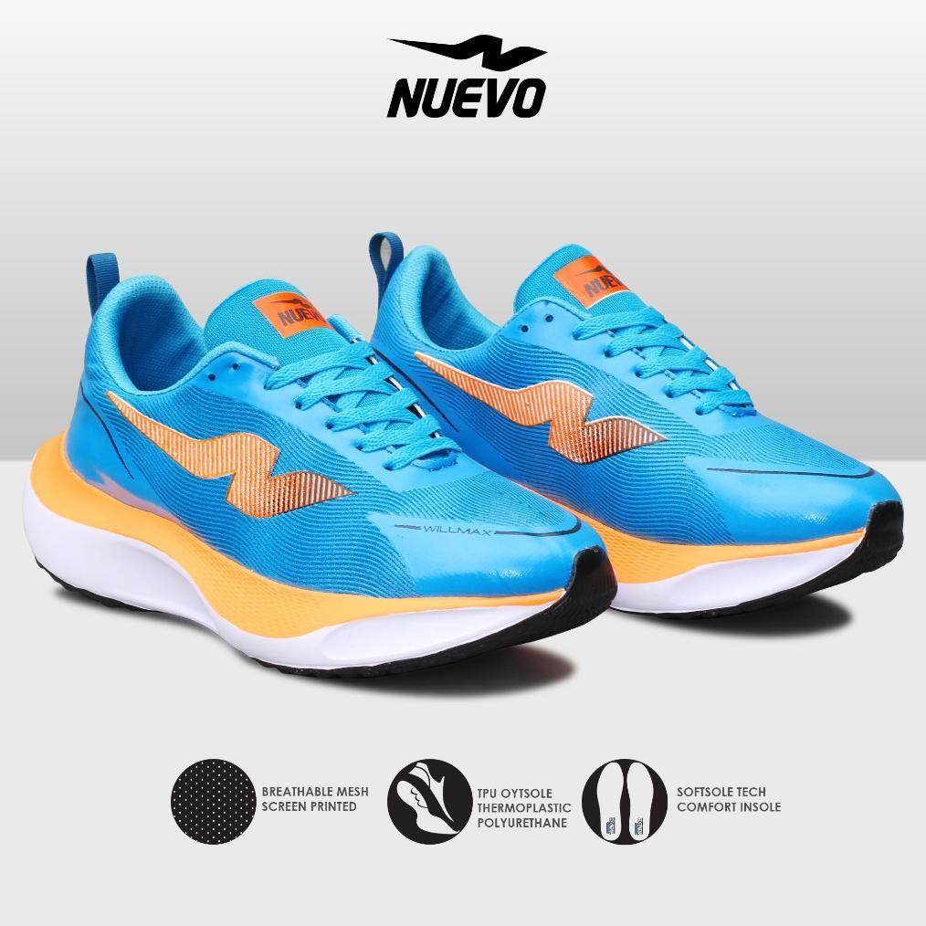 Clearance Sepatu Lari Pria Nuevo - Wilmax | Running Shoes Jogging Olahraga Ringan Murah