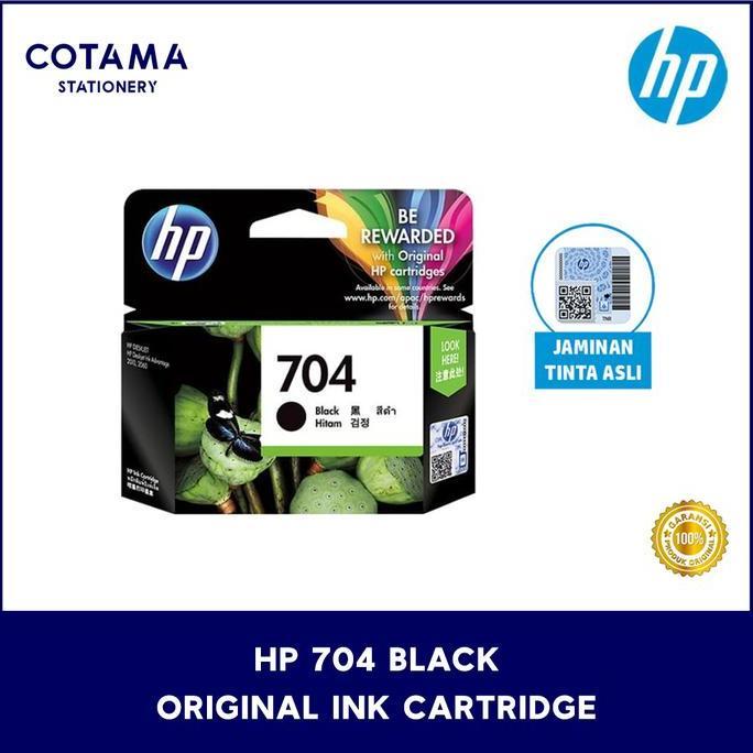 Tinta Printer HP 704 Black Hitam Original Ink Cartridge 2010 2060