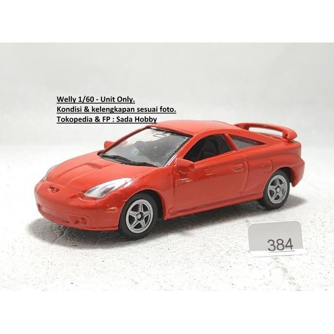 DIECAST WELLY 1/64 TOYOTA CELICA RED UNIT ONLY S2025