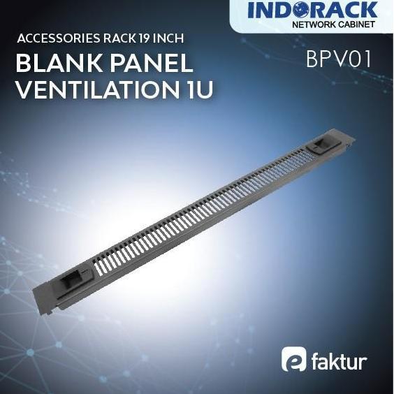 Indorack Accesories Blank Panel Ventilation 1U Penutup Celah Bpv01