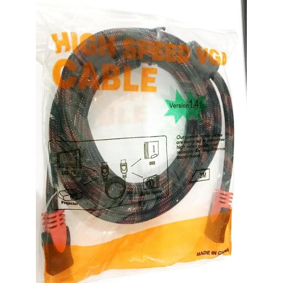 Tron- Kabel Monitor Hdmi 3 Meter Jaring 3M M-Tech