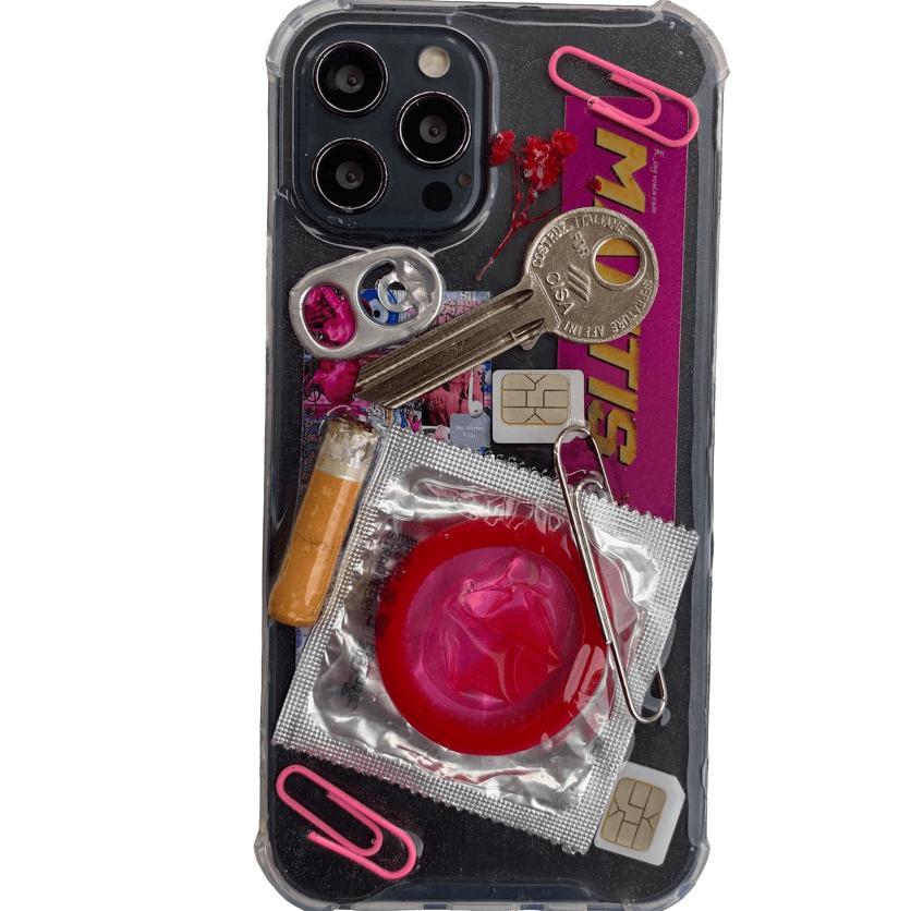 Case Iphone Aesthetic Resin Pink Love Edition, For All Type Iphone