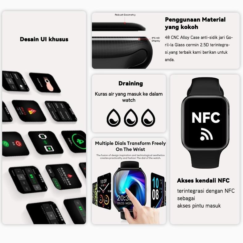 CUCI GUDANG EZON-Samrt watch S10 Pro Max|S10 Mini Original with 1.81" |1.49"HD AMOLED Display GPS NF