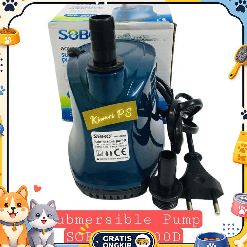 Sobo Wp 200D Submersible Pump 200D Pompa Air Celup Aquarium Kolam Ikan