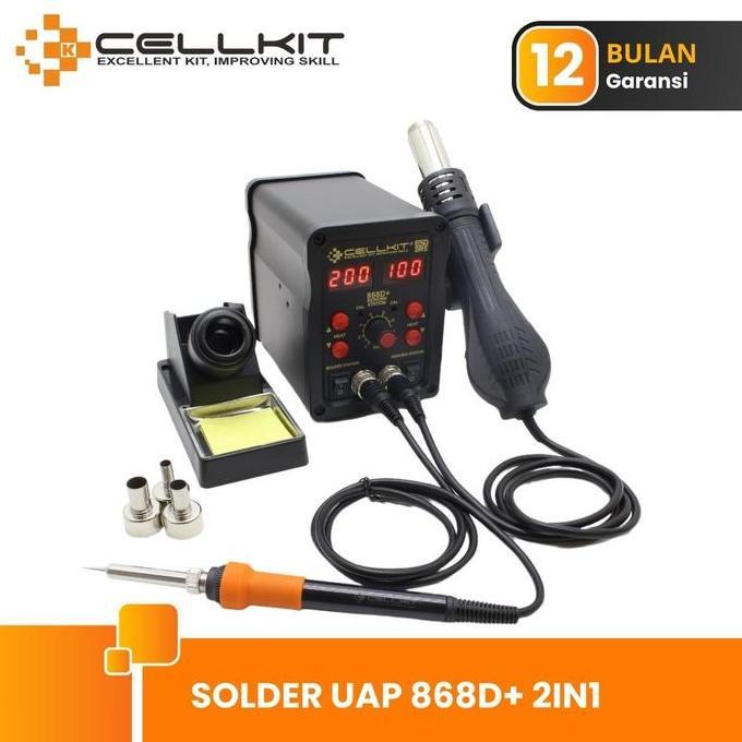 CELLKIT Solder Uap - Blower - Hot Air Gun Digital 2in1 868D+
