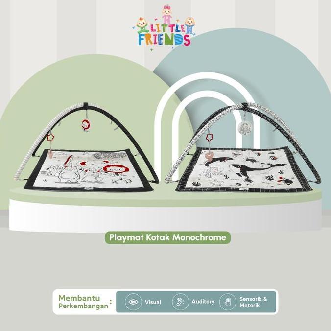 (Good) PLAYMAT KOTAK MONOCHROME SEA CREATURES LFP1230 PLAYMAT KOTAK MONOCHROME ANIMAL SAFARI LFP1240