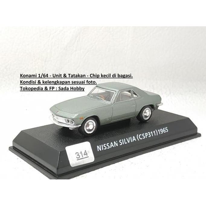 DIECAST KONAMI 1/64 NISSAN SILVIA CSP311 SILVER S2025