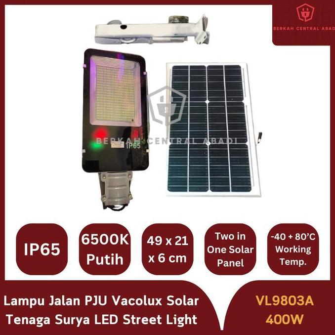 Lampu Jalan Pju Solar Vacolux 400 Watt Led Street Light Tenaga Surya Vl9803A