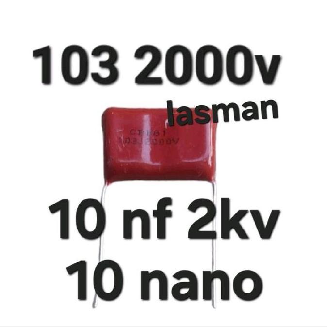( 103 2000V ) Milar Warna Coklat 10 Nano Nf Cbb81 103J2000V 103J2Kv 103K 2000V 2.000V 2Kv 2000 2.000