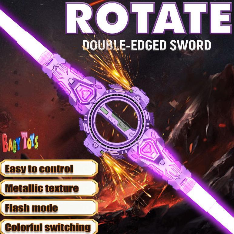 NEW BabyToys Mainan Pedang Anak Laki Laki StarLight Light Saber Putar Efek Api Lampu Nyala Suara  SN