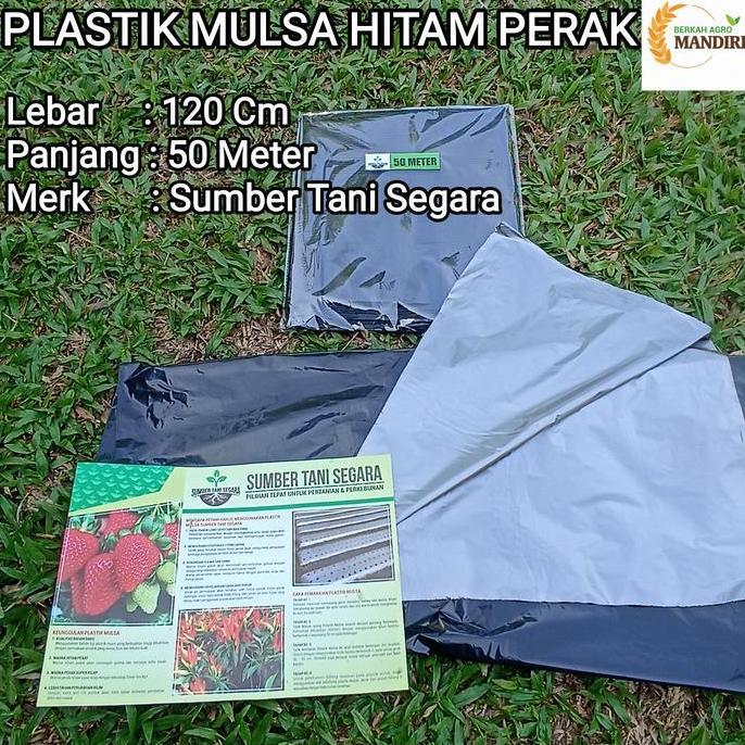 Yard- Plastik Mulsa Hitam Perak 50 Meter Mtr