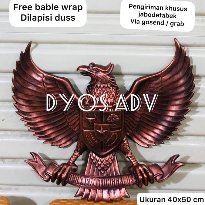 '' LAMBANG GARUDA PANCASILA BAHAN FIBER PERUNGGU 50CM ''