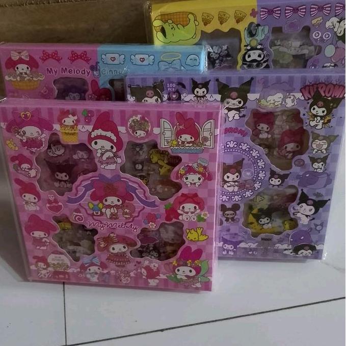 stiker kuromi 100 lembar - stiker momo kuromi isi 100 pcs / stiker kuromi / stiker momo kuromi 100 p