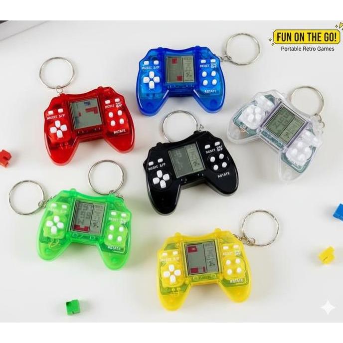 Xiva.kaunang - Brick Game Mini Gamebot Jadul Tetris Gantungan Kunci Konsol Game Jadul Klasik Gameboy