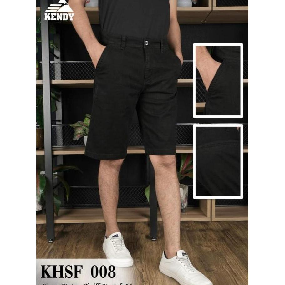 DB217 - Celana KENDY Original Pendek Khusus Hitam (HSF)  || Celana Pendek Hitam || FS