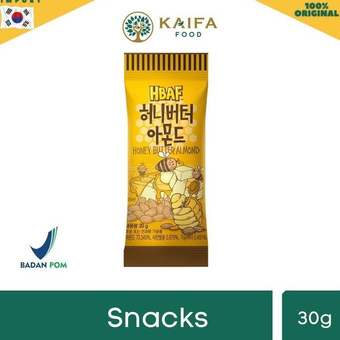 HBAF (TOM'S) Honey Butter Almond - Kacang Almond khas Korea