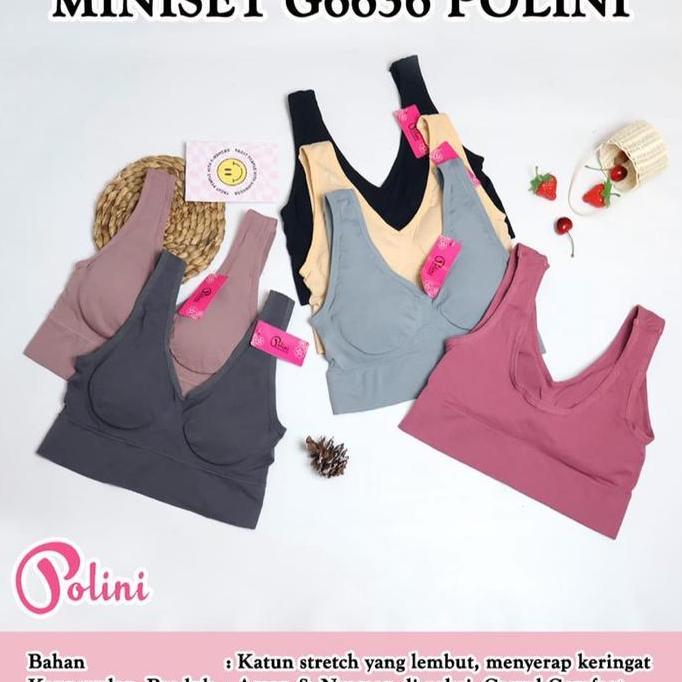 Miniset Bra POLINI / Miniset sport  Bra POLINI Busa Katun Nyaman Dewasa Remaja