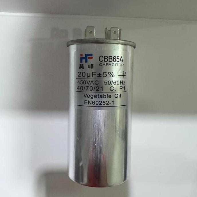 Garansi Cbb65 20Uf Kapasitor Cbb65 Cbb65A Ac Kulkas Genset Capasitor Bulat Socket Pin Kompresor Alum