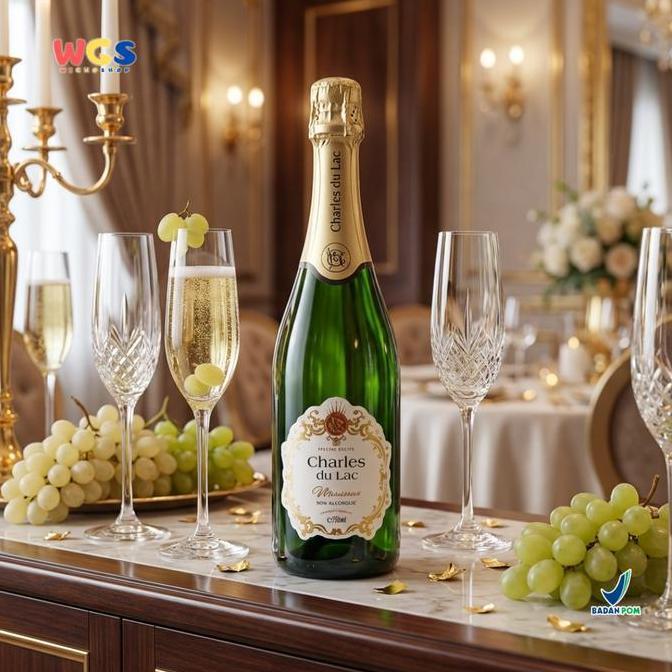 Drio- Charles Du Lac Monseneur Sparkling White Grape Drink 750Ml - Minuman Sparkling Anggur Putih No