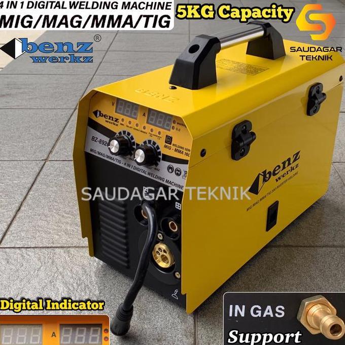 Mesin Las Mig 160A Mag Tig Argon 160 Benz 2 In 1 Gas Tanpa Gas Co2 5Kg